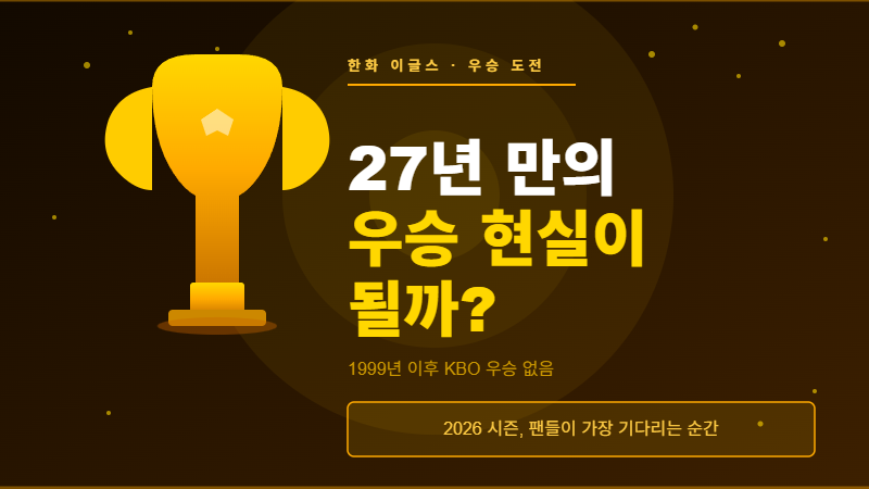 한화 이글스 27년 만의 우승 도전