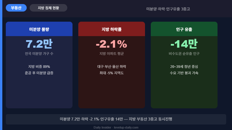 지방 부동산 침체 미분양 현황 2026