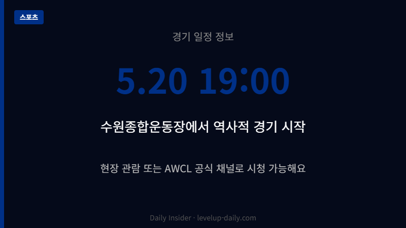 수원FC vs 북한 경기 일정 5월 20일 수원종합운동장