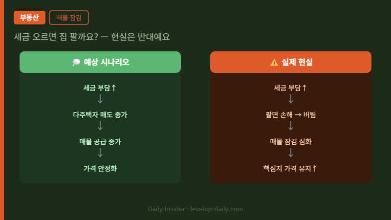 양도세 중과 재개로 매물 잠김 현상 심화
