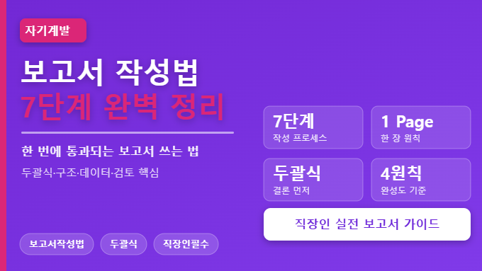 보고서 작성법 7단계 2026 썸네일