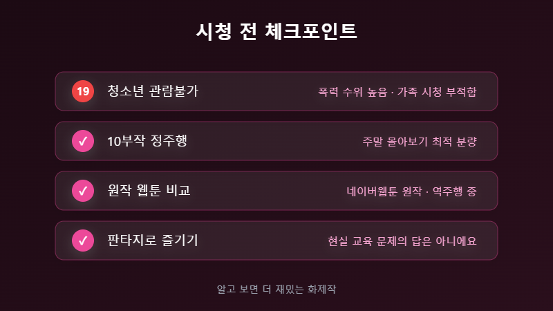 참교육 드라마 시청 전 체크포인트