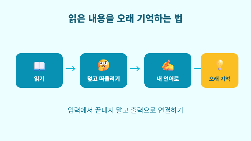 읽은 내용 오래 기억하는 법 입력에서 출력으로