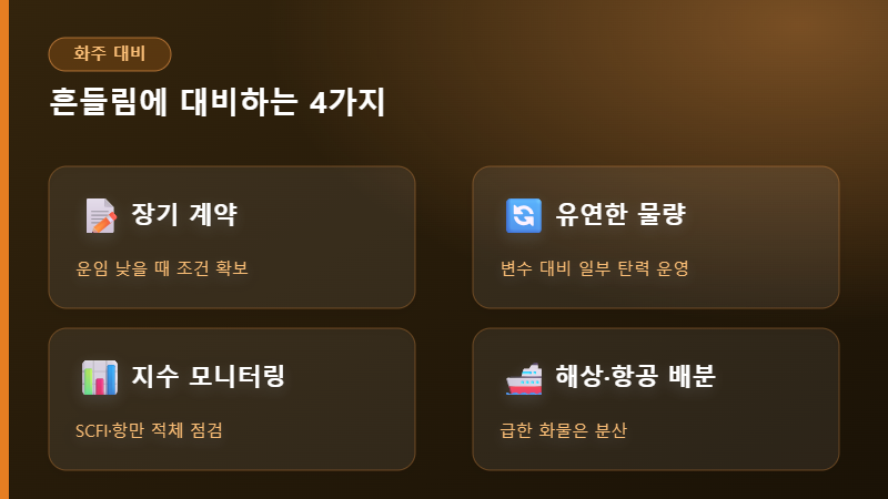 화주 대비 전략 4가지