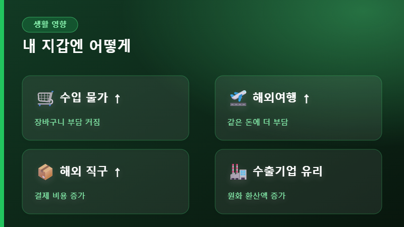 고환율 생활 영향