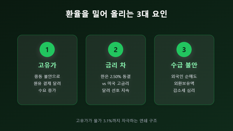 환율 상승 3대 요인 카드
