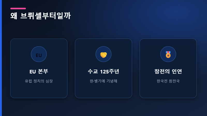 벨기에 EU 방문 의미