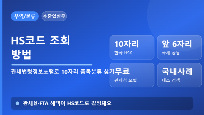 HS코드 조회 방법 2026 썸네일