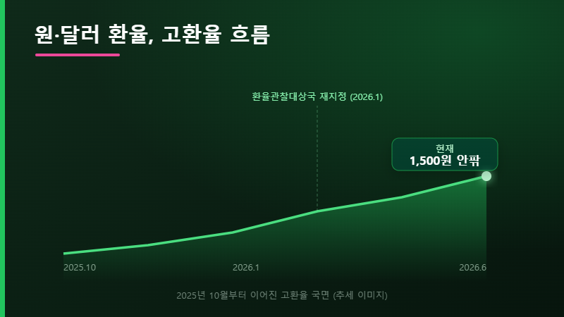 원달러 환율 고환율 추이