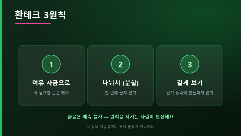 환테크 3원칙