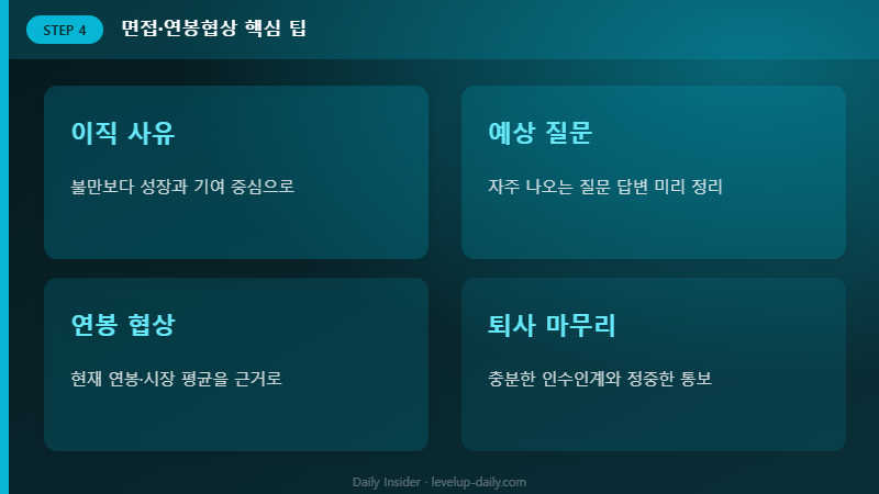 면접과 연봉협상 핵심 팁