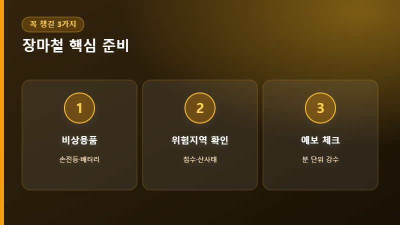 장마철 꼭 챙길 3가지