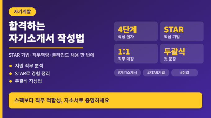 자기소개서 작성법 2026