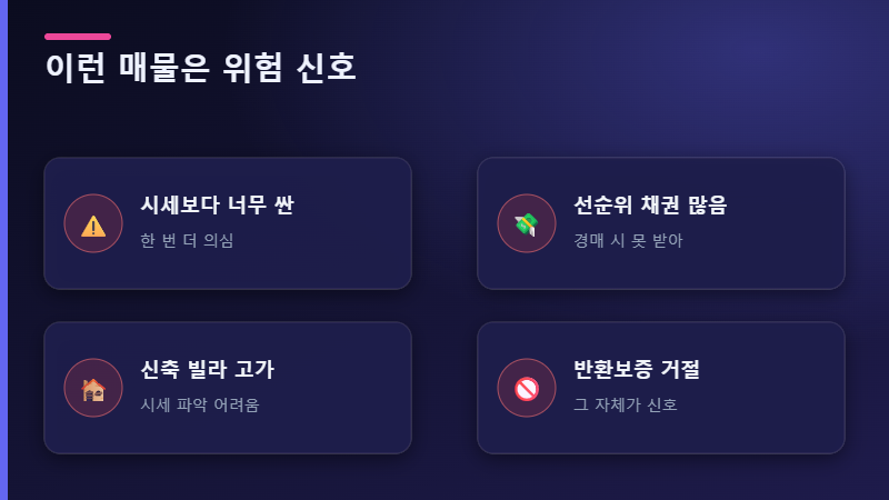 전세 위험 신호 매물