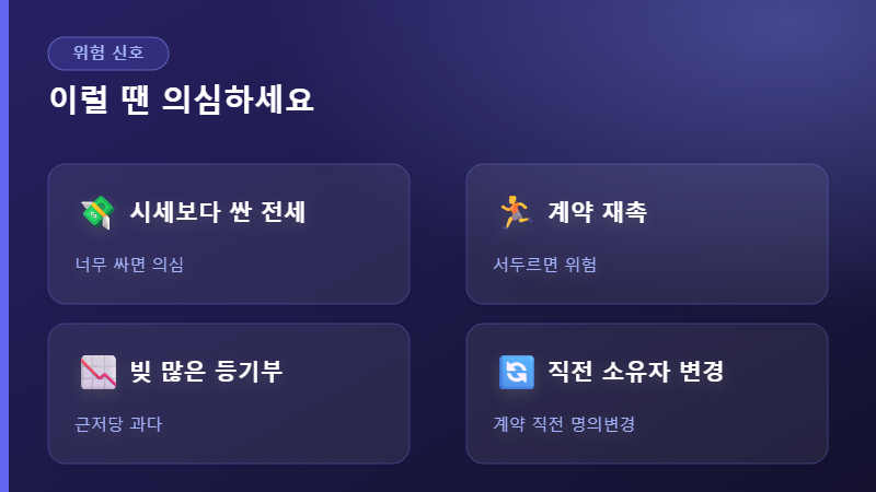 전세 사기 위험 신호