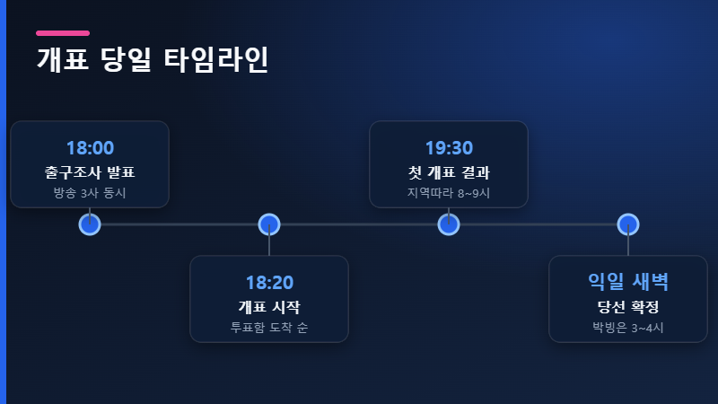 지방선거 개표 타임라인