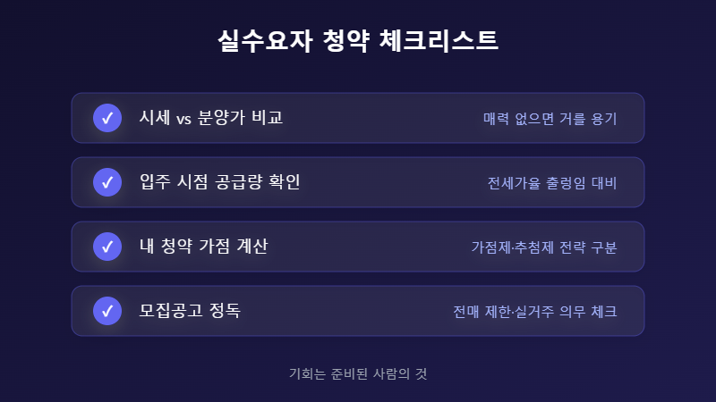 실수요자 청약 체크리스트