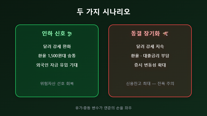 FOMC 인하 동결 시나리오 비교