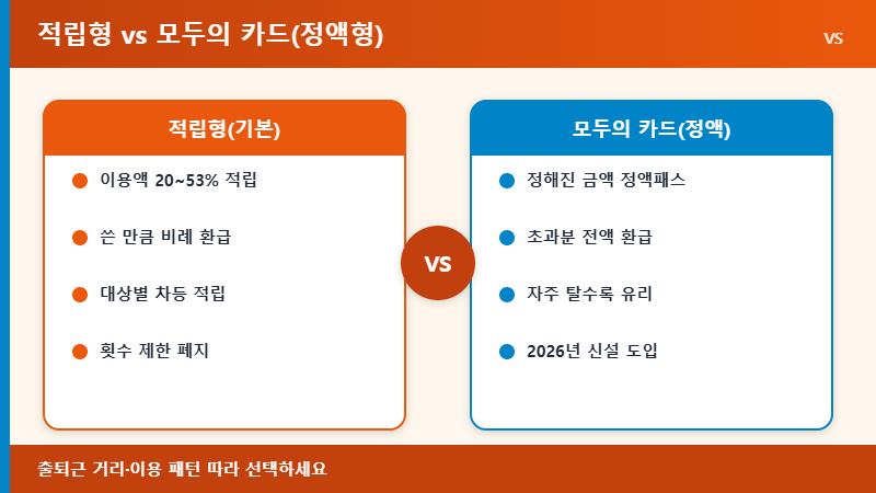 적립형과 모두의 카드 비교