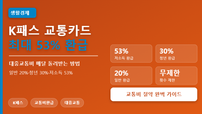 K패스 교통카드 환급 2026 썸네일