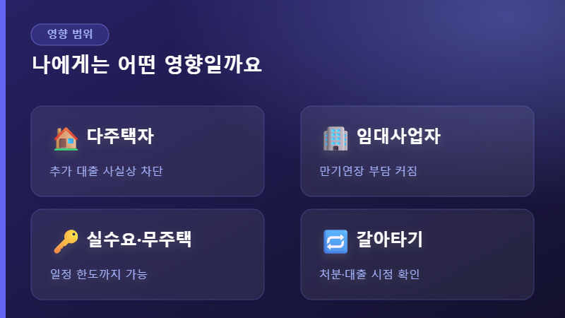 대출 규제가 미치는 영향 범위
