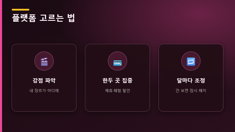 OTT 플랫폼 고르는 법