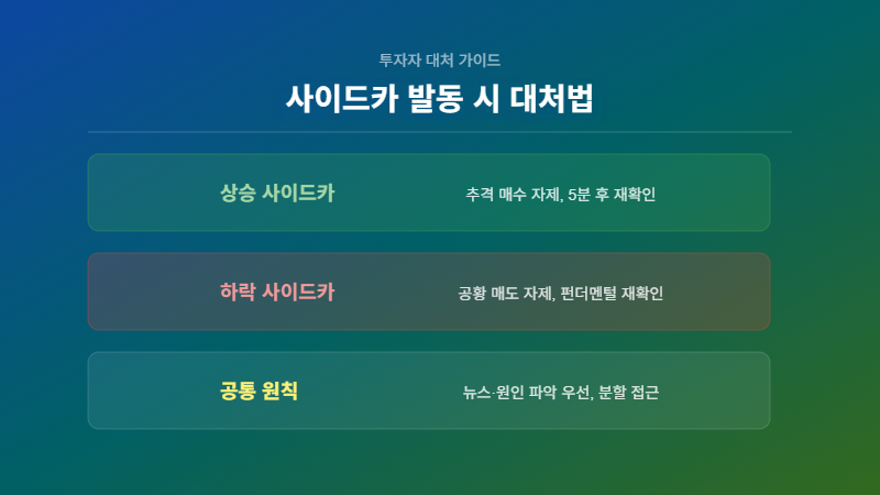 사이드카 발동 시 투자자 대처법