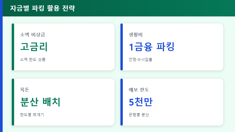 자금별 파킹통장 활용 전략