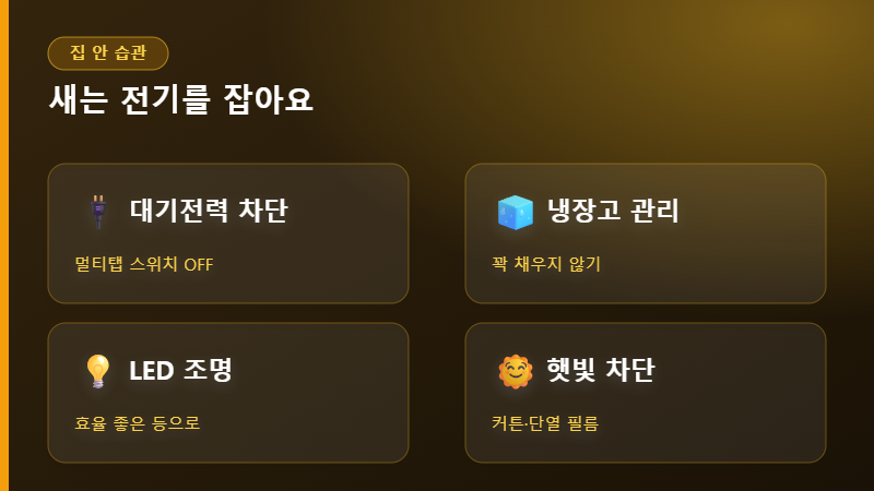 집 안 절전 습관