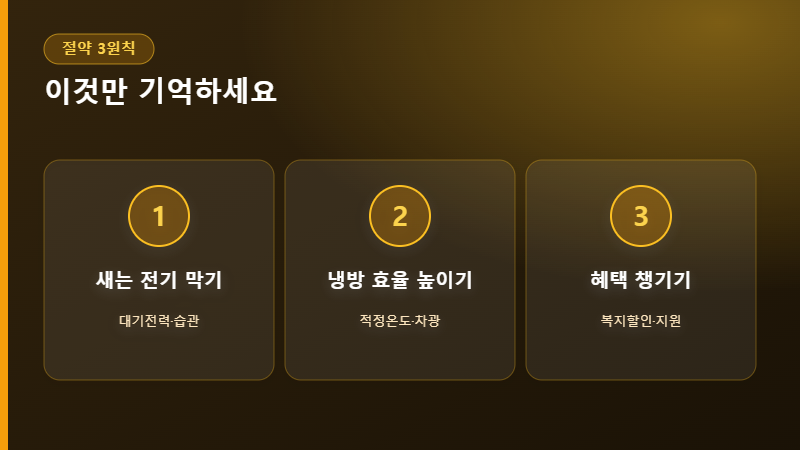 전기요금 절약 3원칙