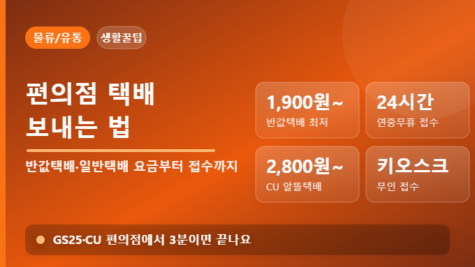 편의점 택배 보내는 법 2026 썸네일
