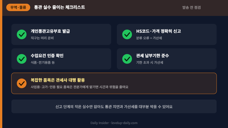 수입 통관 실수 줄이는 체크리스트