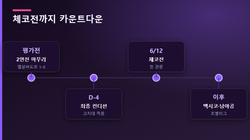 체코전까지 일정