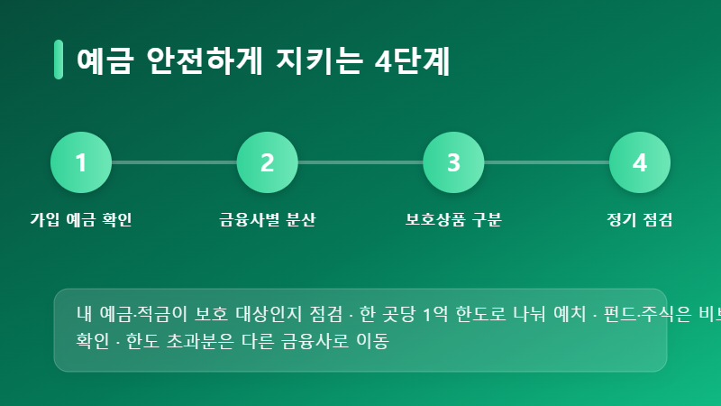 예금자보호 한도 핵심 4단계