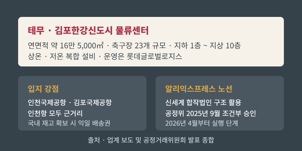 테무 김포한강신도시 물류센터 규모와 입지