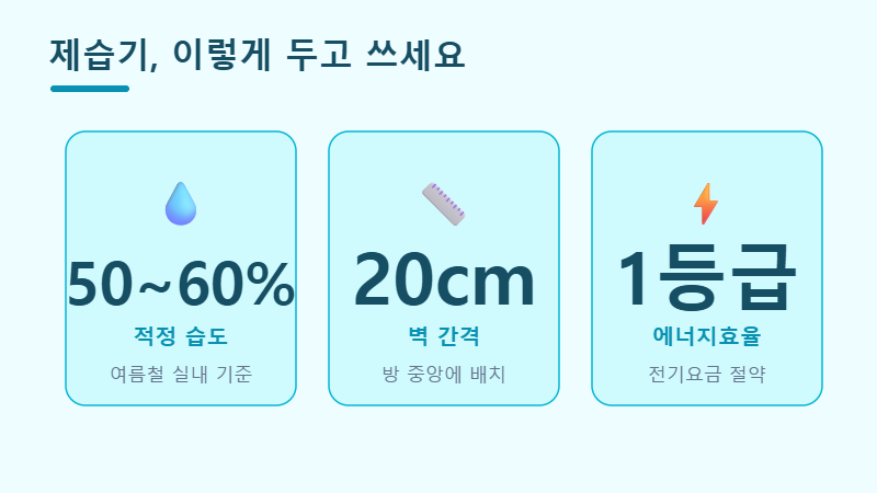 제습기 사용법 핵심 기준