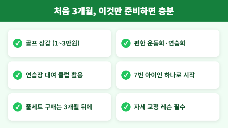 입문 3개월 준비물 체크리스트