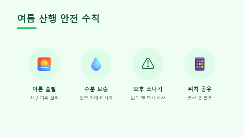 여름 등산 안전 수칙