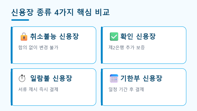 신용장 종류 5가지 비교