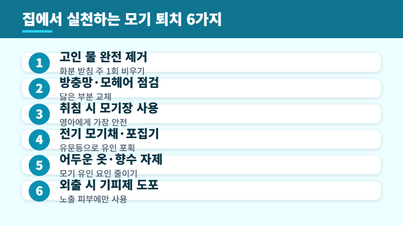 모기 퇴치 6가지 방법