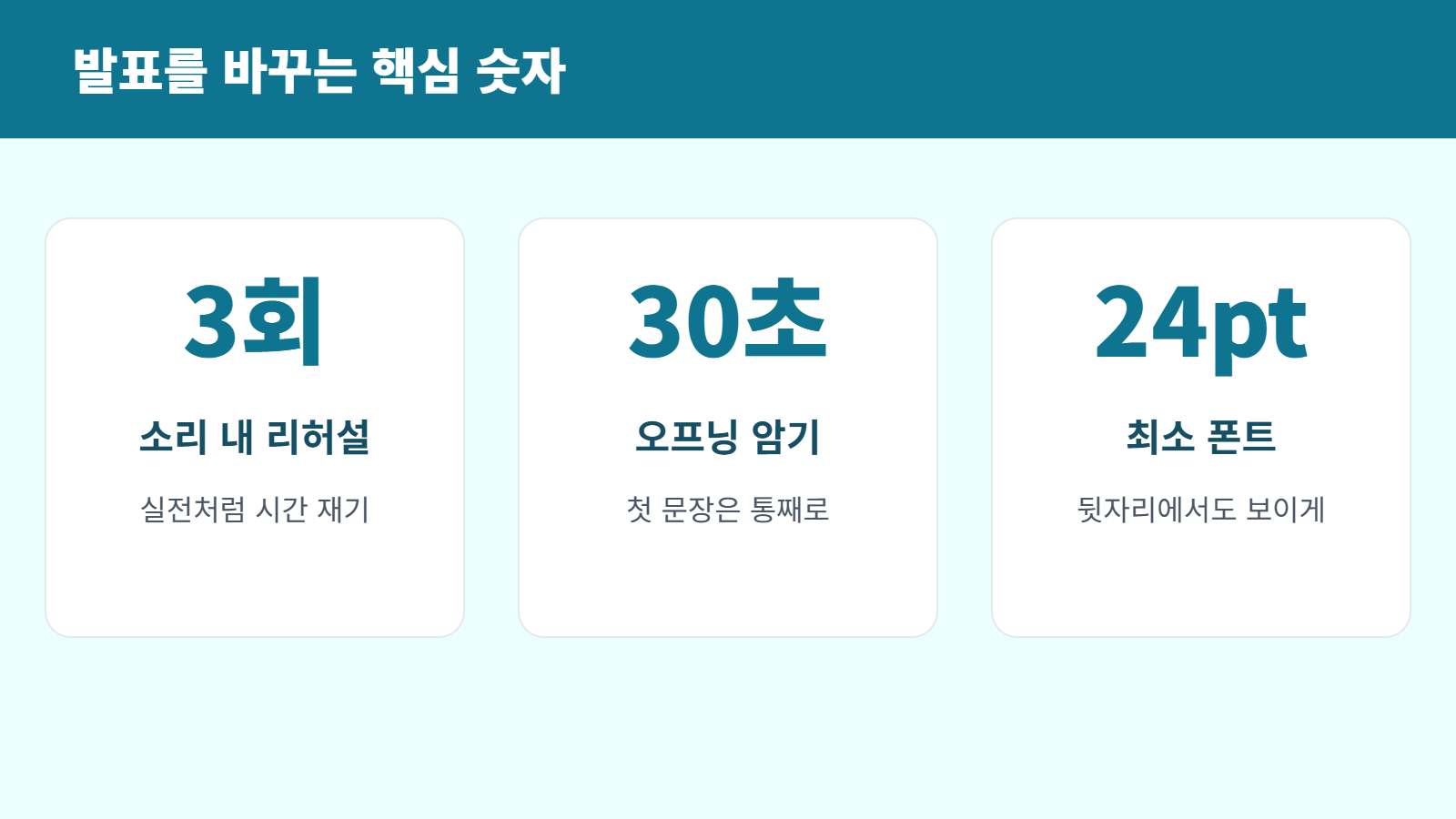 PPT 발표 핵심 숫자