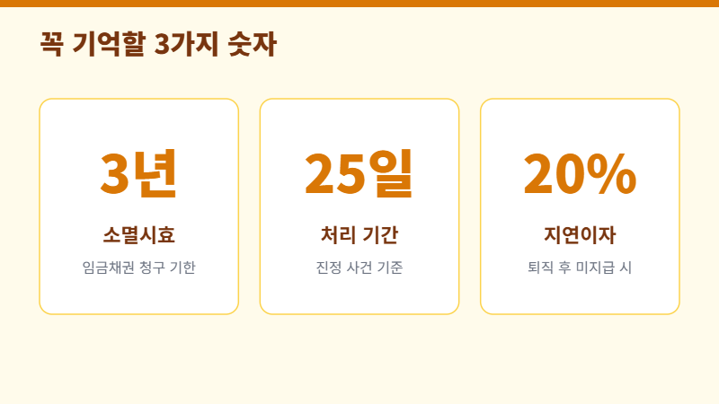 임금체불 신고 후 처리 기간·소멸시효·지연이자