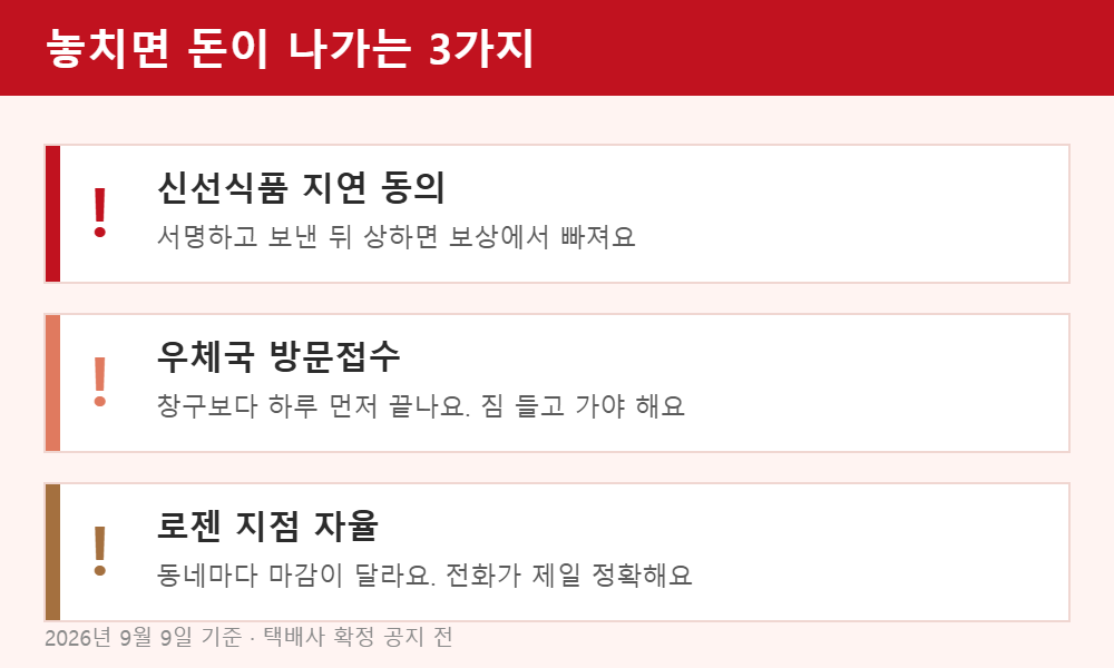 추석 택배 마감 관련 주의사항 3가지